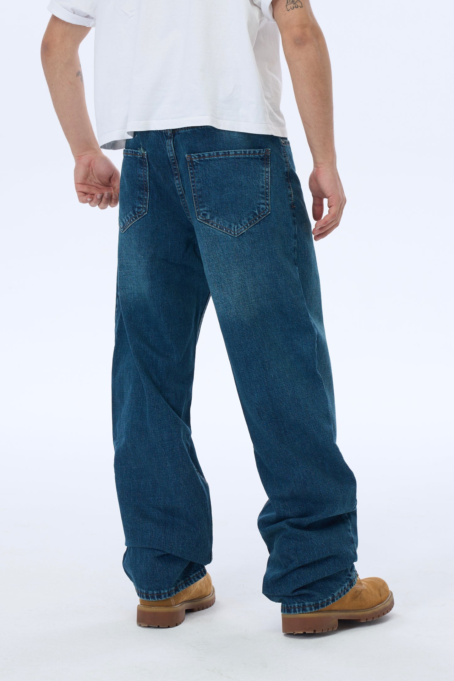 ATE Koyu Mavi Detay Baggy Pantolon