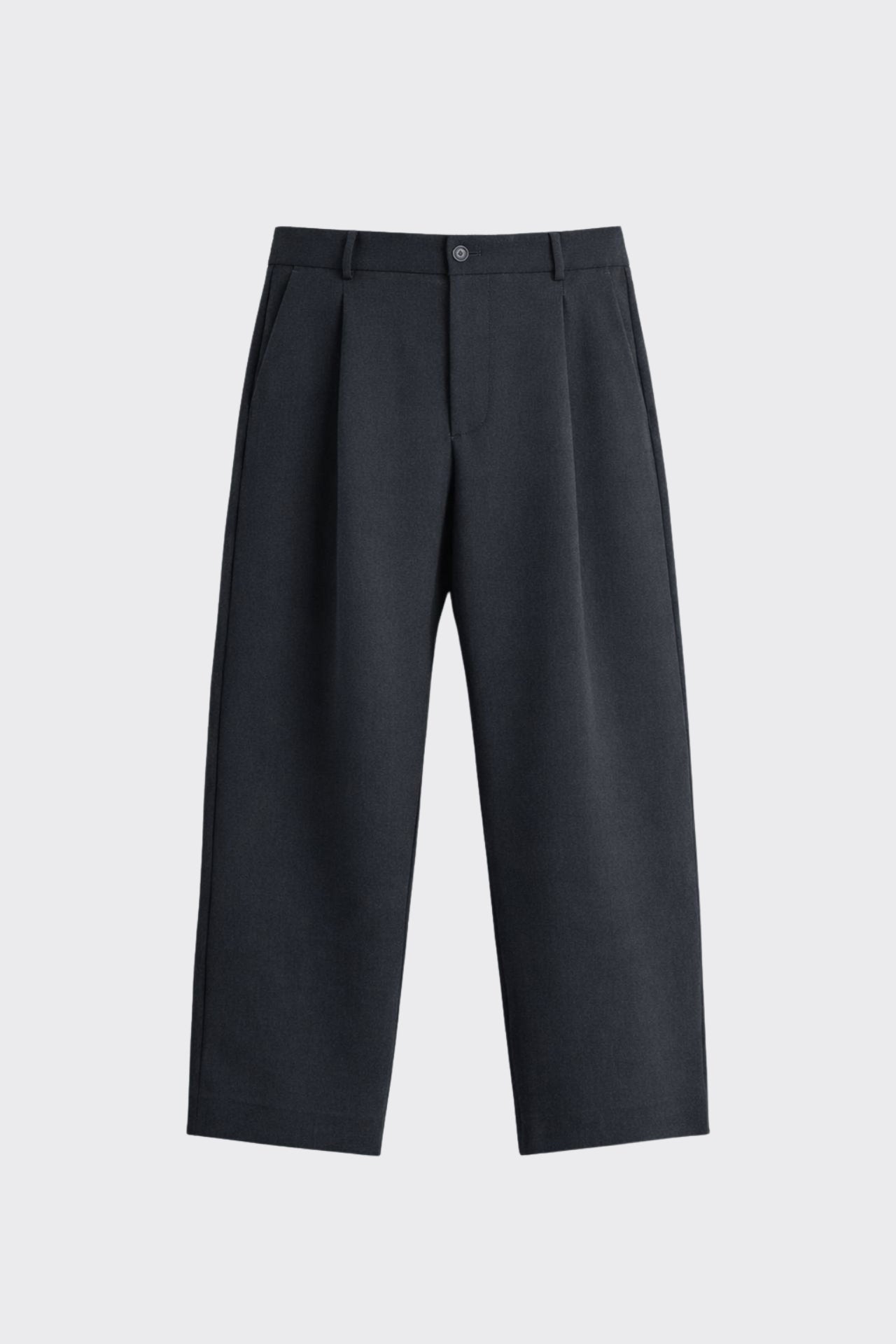 Iconic Tek Pileli Relaxed Fit Kumaş Pantolon