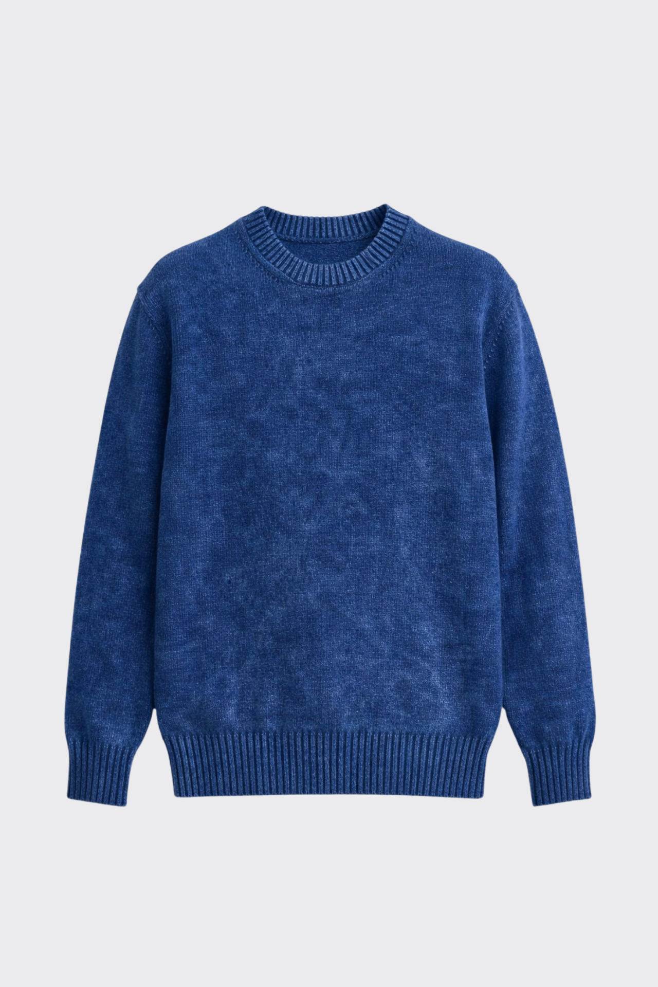 Yıkama Efektli Relaxed Fit Dokulu Kazak