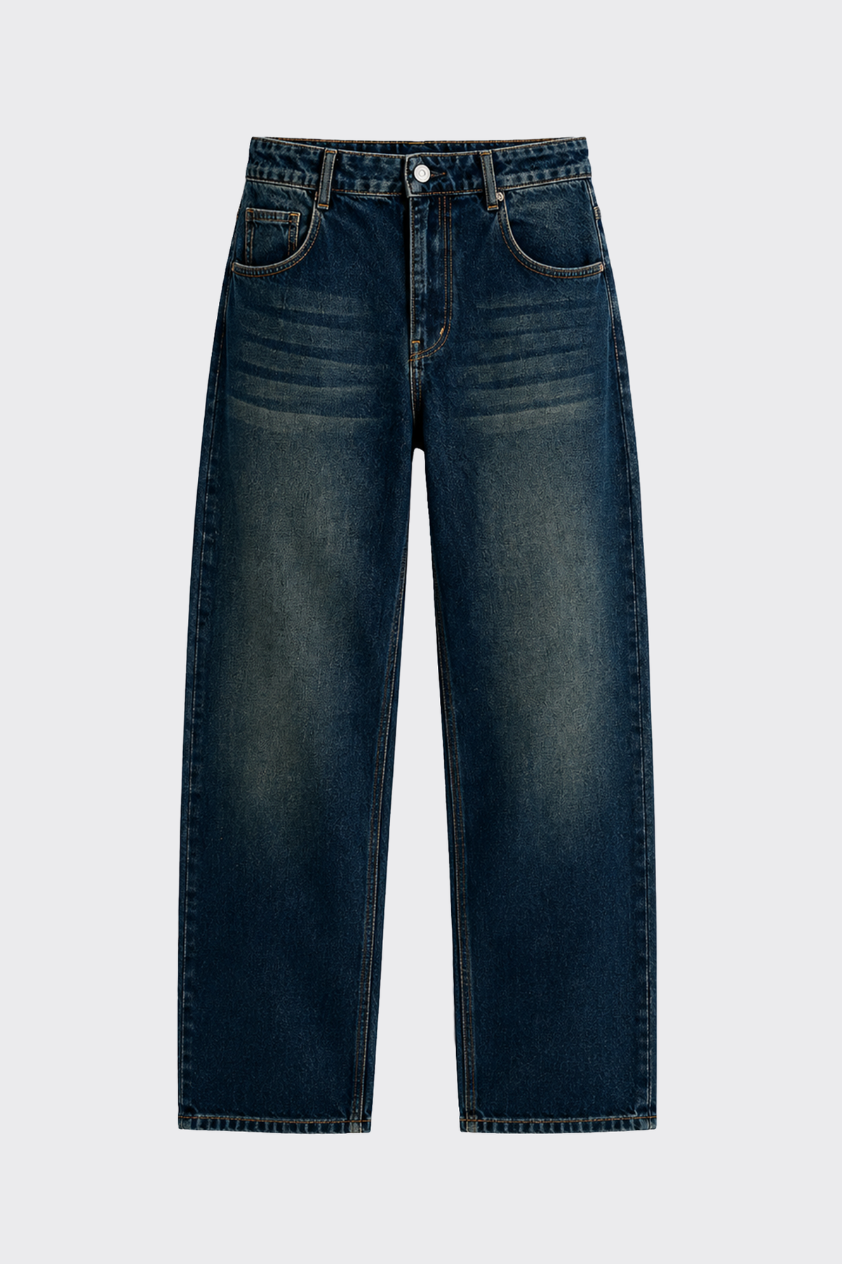 Relaxed Fit Retro Yeşil Kot Pantolon