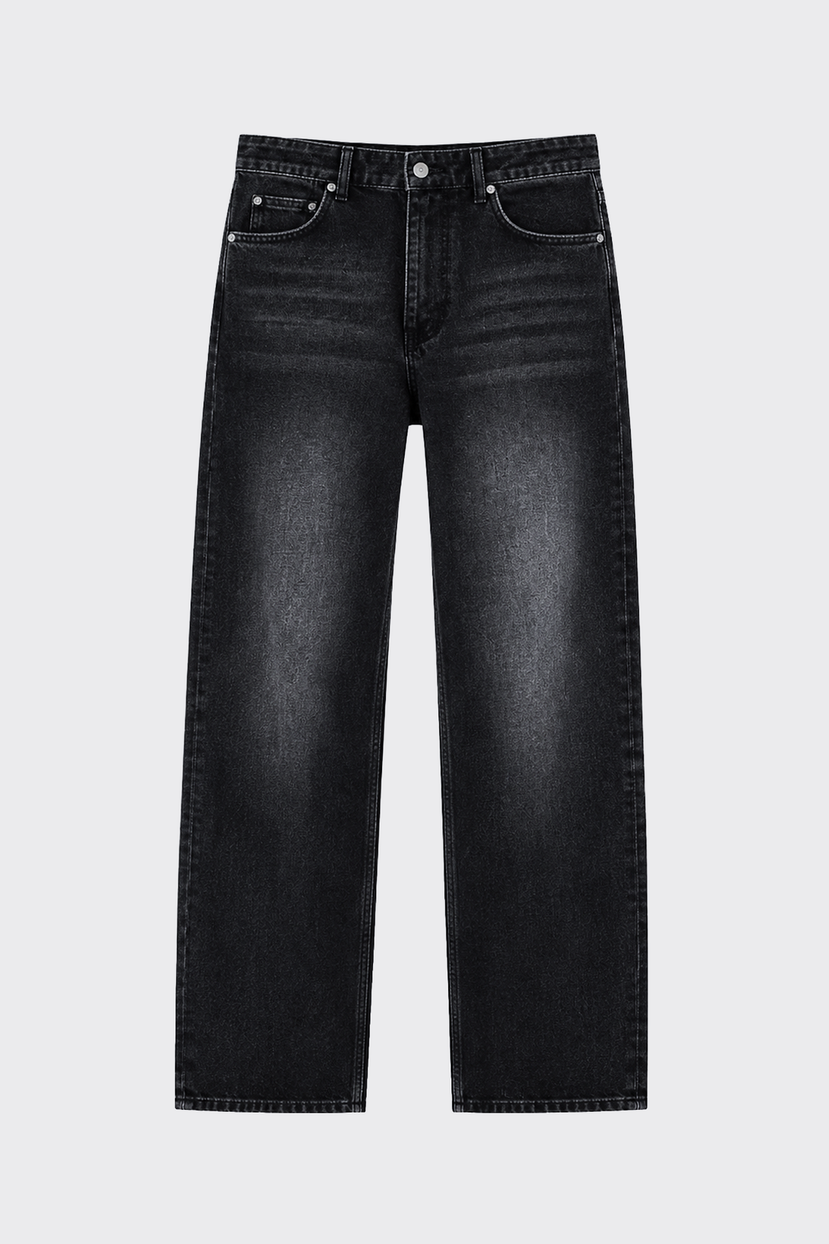 Relaxed Fit Premium Yıkamalı Siyah Kot Pantolon