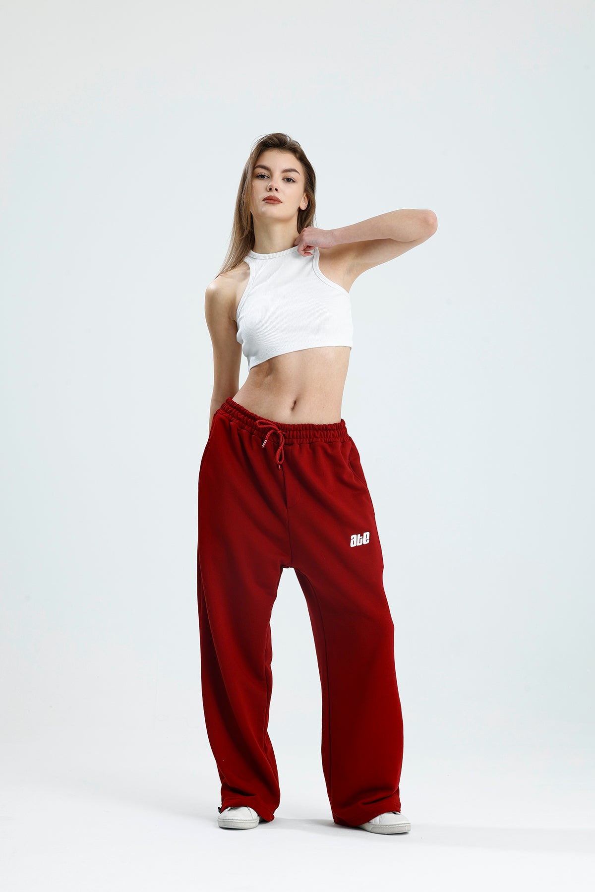 Mevsimlik ATE Nakış Premium Ayarlanabilir Paça Oversize Eşofman Altı