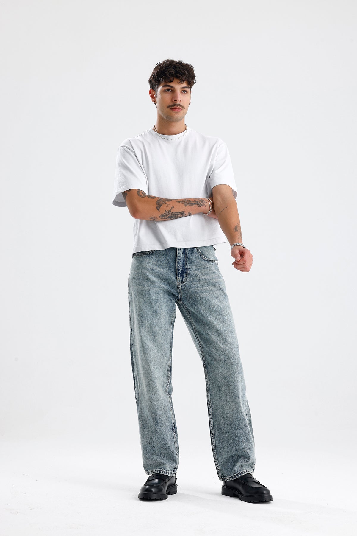 Relaxed Fit Kar Yıkama Kot Pantolon