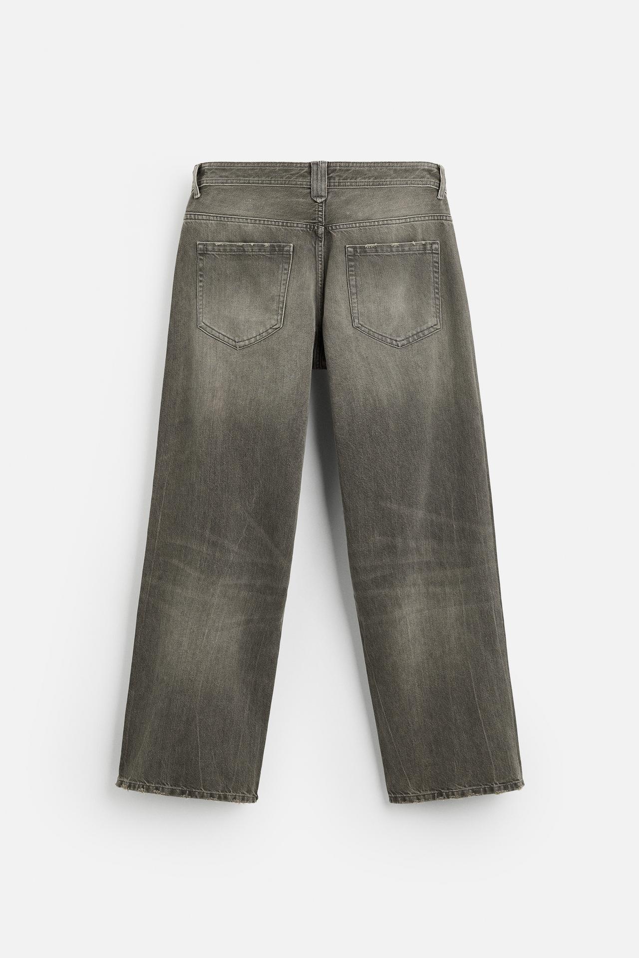 ATE Dikiş Detaylı Kahve Baggy Jean