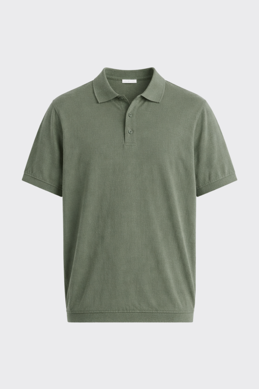 Relaxed Muscle Fit Polo Yaka Kısa Kollu Triko