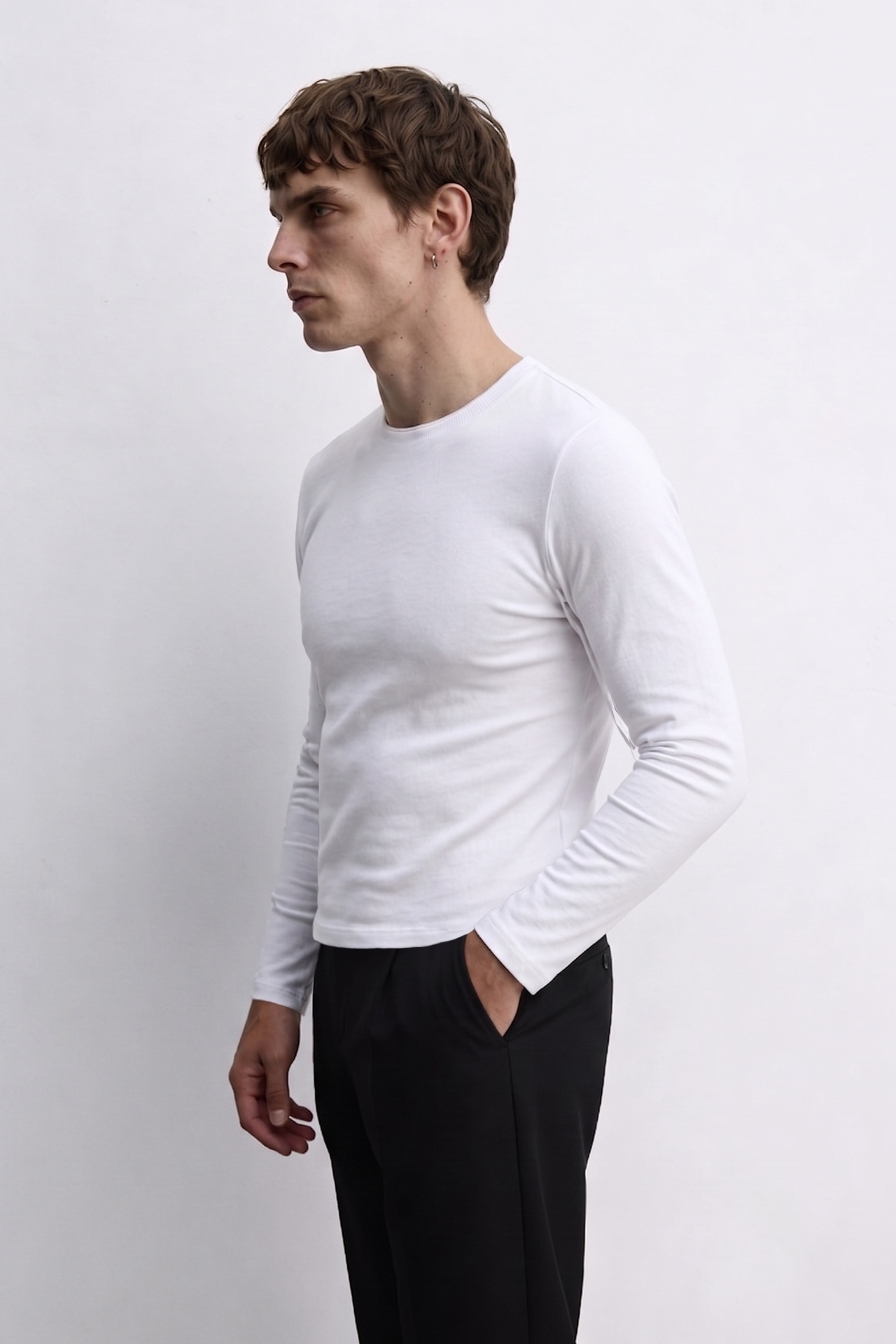 Yazlık Dar Kesim Uzun Kol Baby Tee
