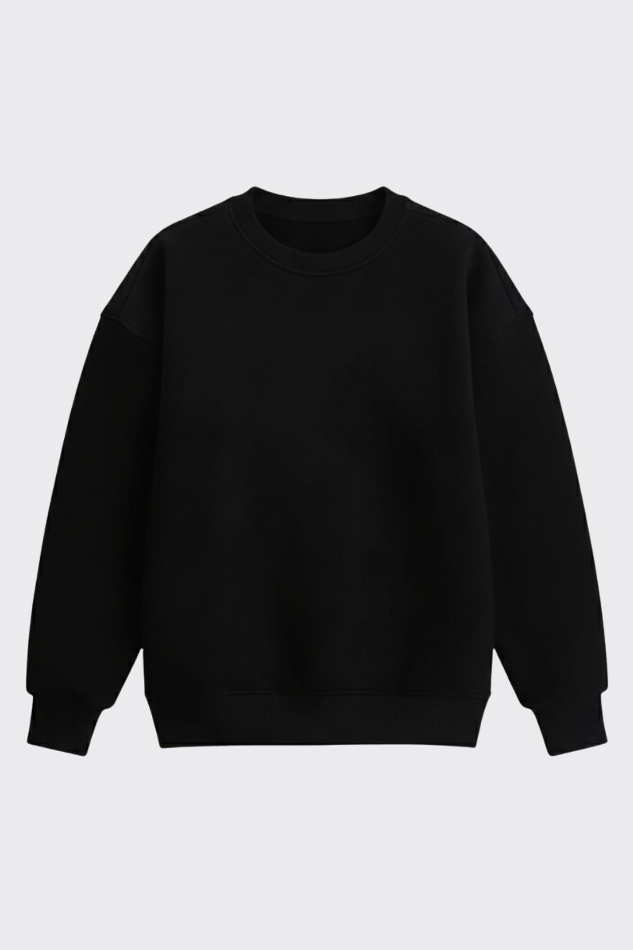 Basic Bisiklet Yaka Oversize Sweatshirt