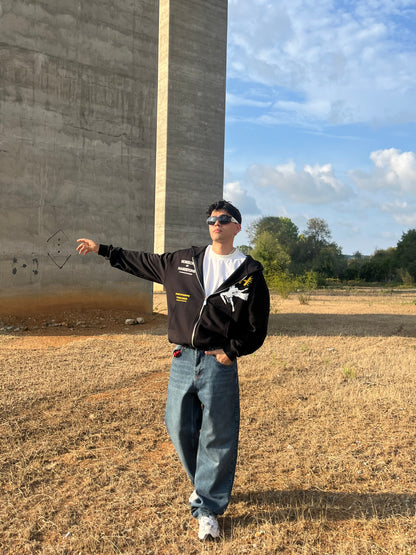 Alux Basic Mavi Baggy Kot Pantolon