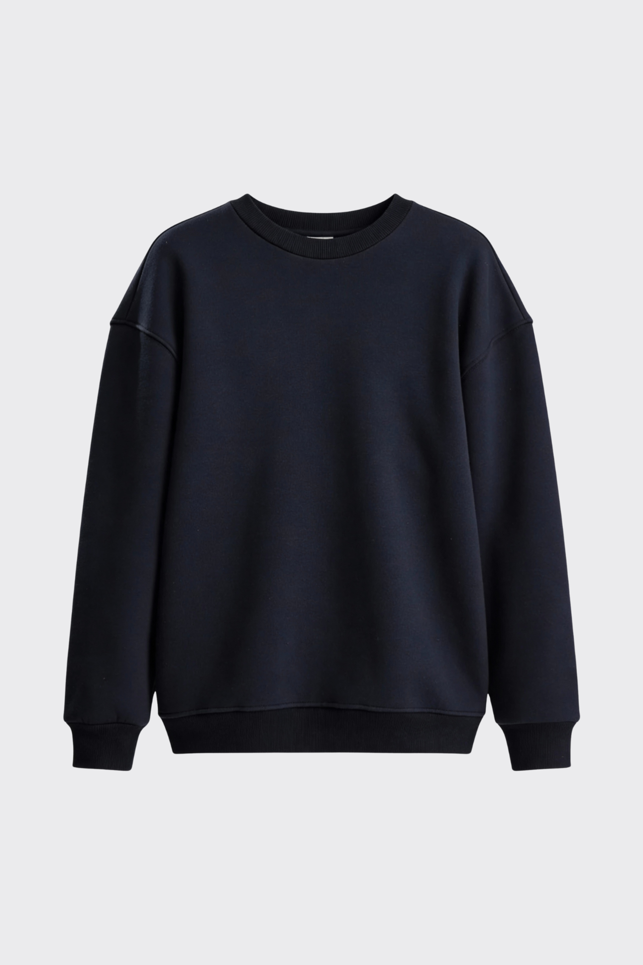 Basic Bisiklet Yaka Oversize Sweatshirt