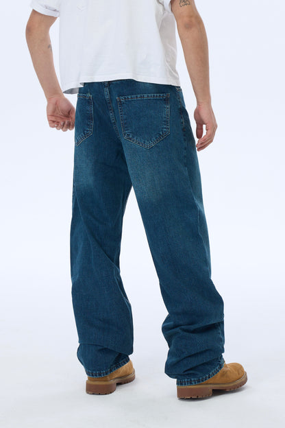 ATE Koyu Mavi Detay Baggy Pantolon