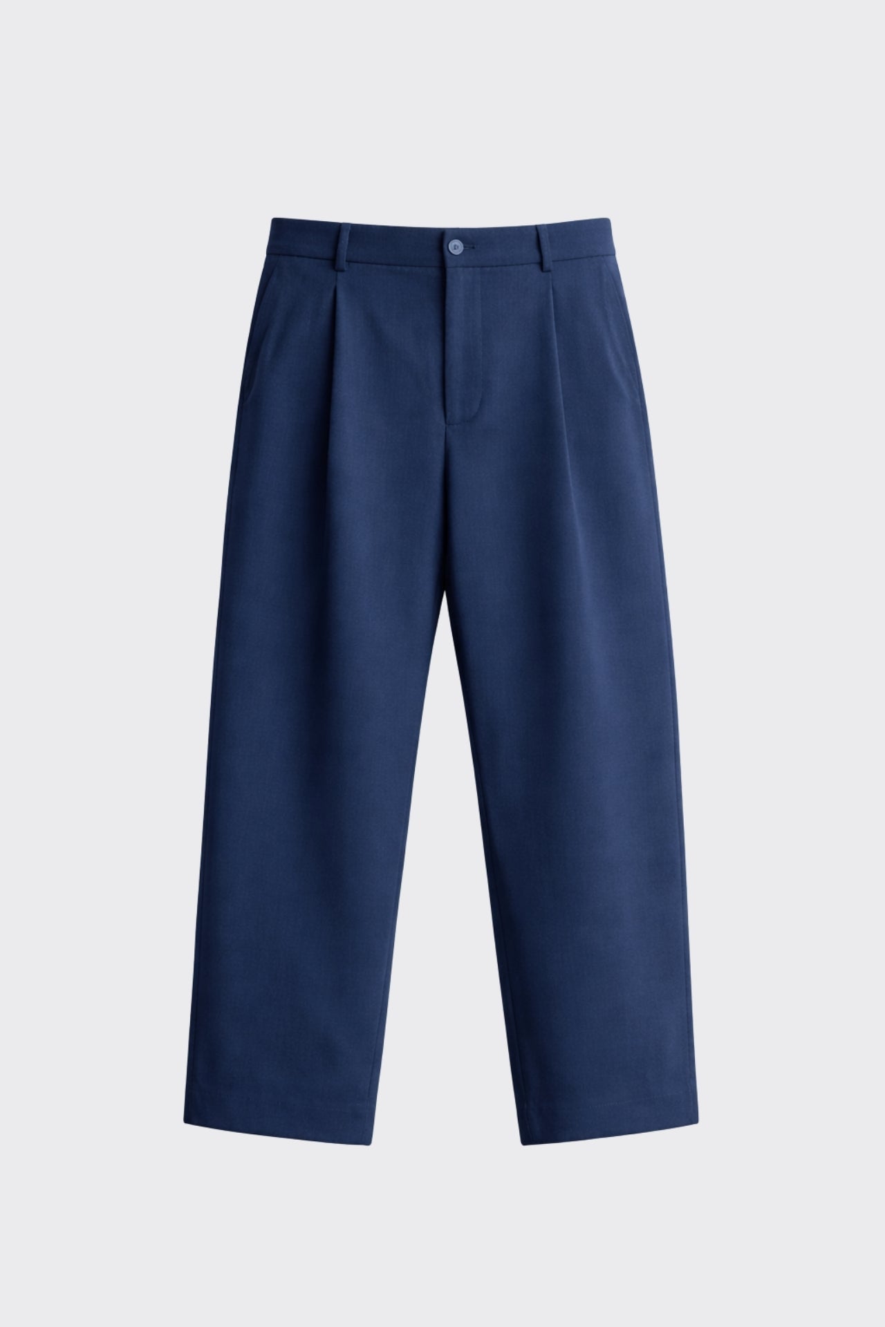 Iconic Tek Pileli Relaxed Fit Kumaş Pantolon