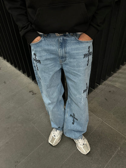 Ate Studios Nakış Detay Premium Baggy Jean