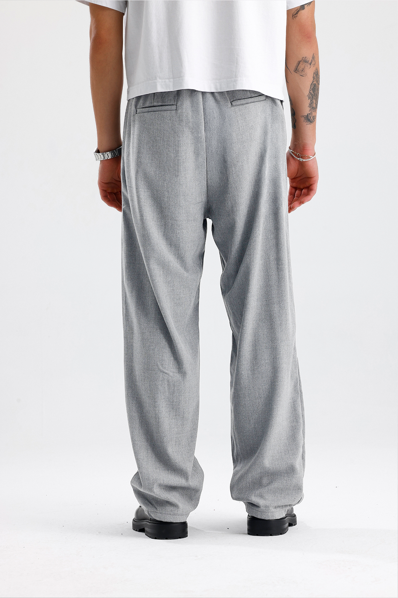 Baggy Fit Pileli Kumaş Pantolon