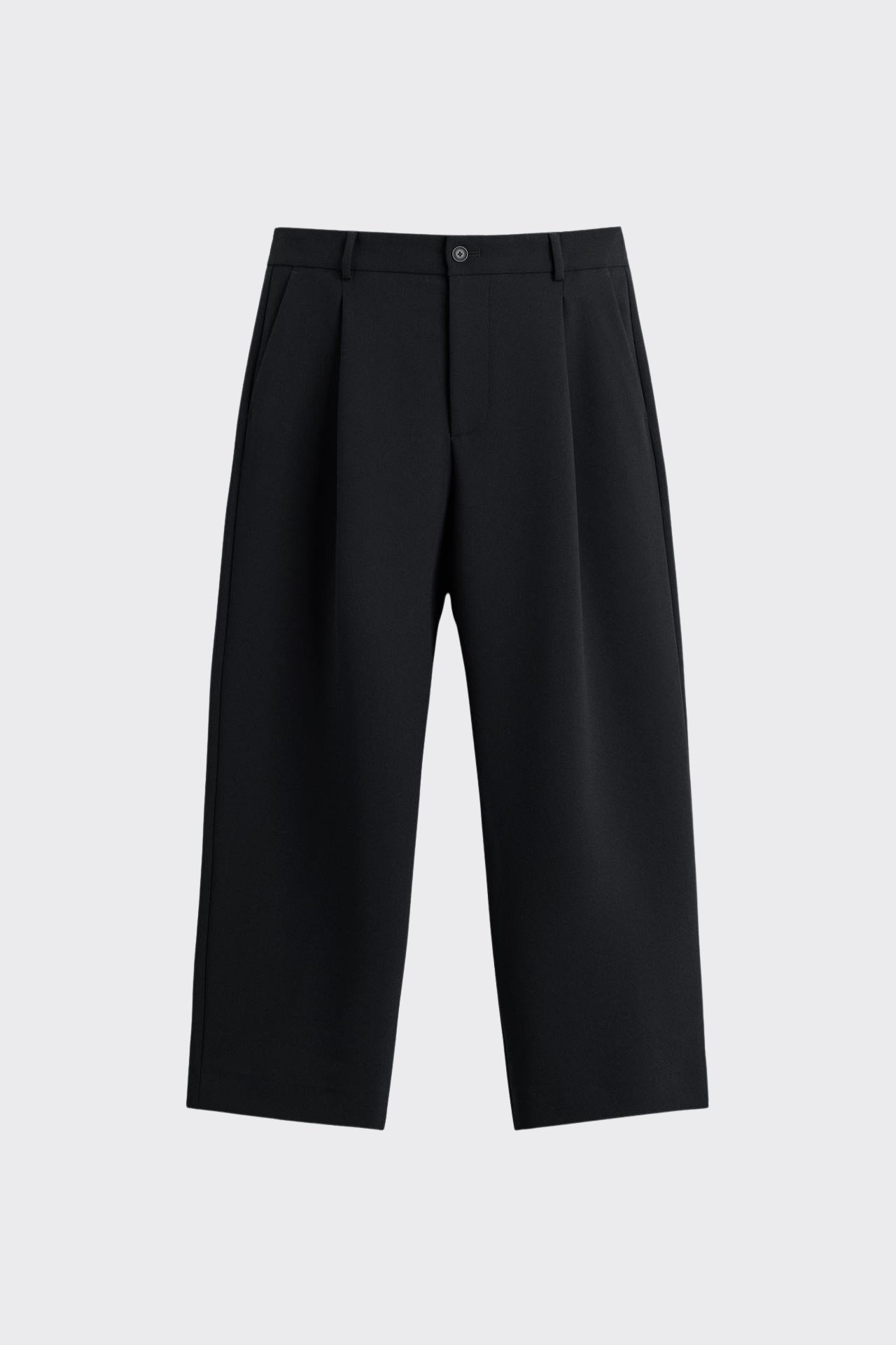 Iconic Tek Pileli Relaxed Fit Kumaş Pantolon