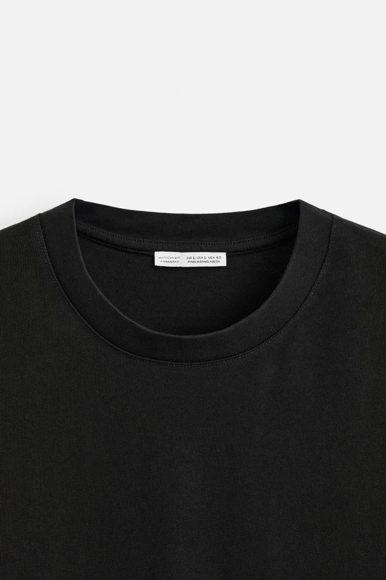 Oversize Basic Tişört - Siyah