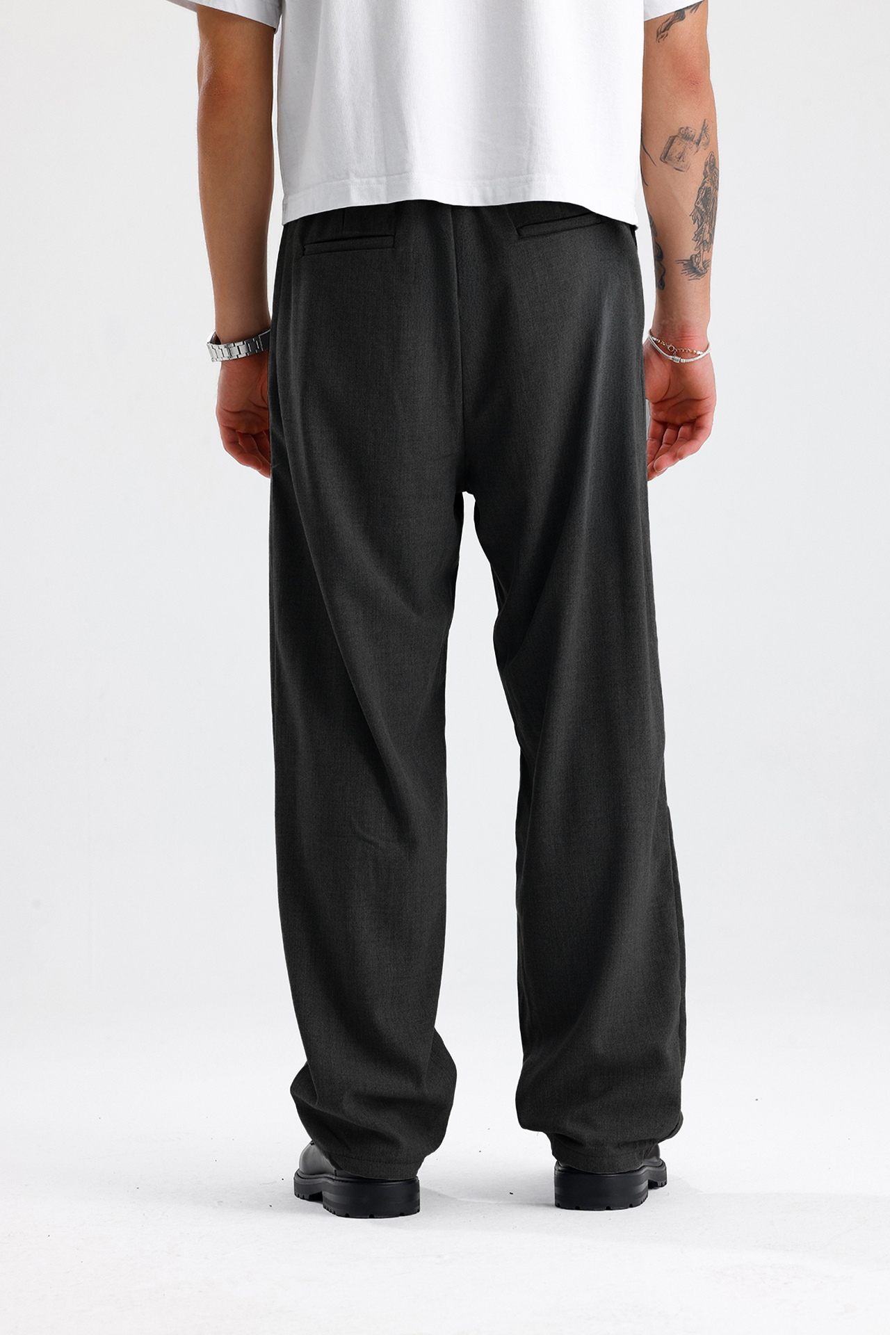 Baggy Fit Pileli Kumaş Pantolon