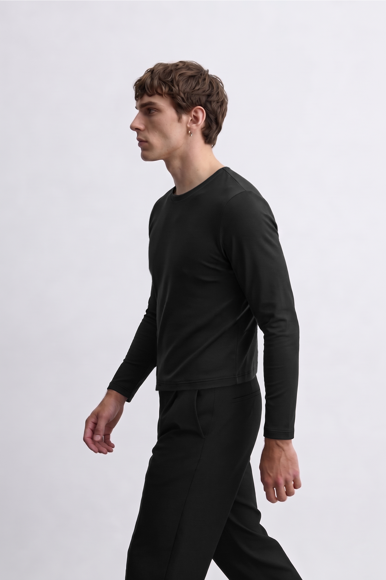 Yazlık Dar Kesim Uzun Kol Baby Tee