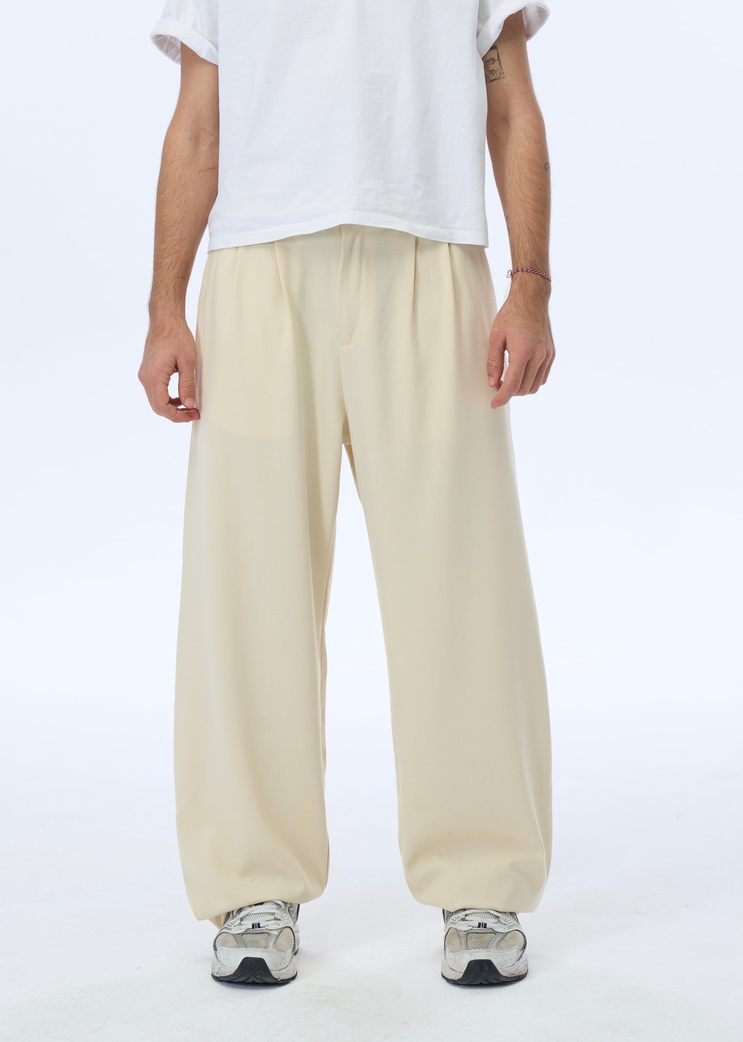 Baggy Fit Pileli Kumaş Pantolon