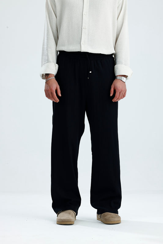 Pamuklu Keten Relaxed Fit Pantolon