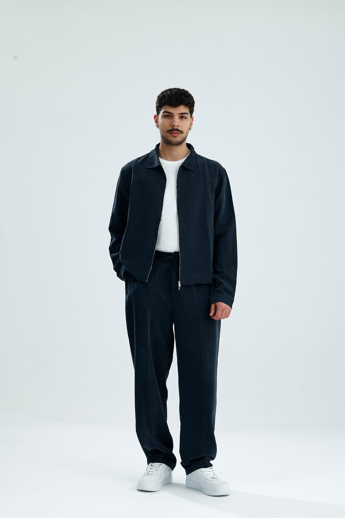 Mevsimlik Çift Fermuarlı Premium Modal Kumaş Ceket