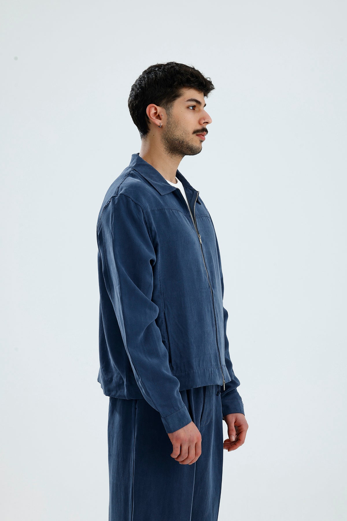 Mevsimlik Çift Fermuarlı Premium Modal Kumaş Ceket