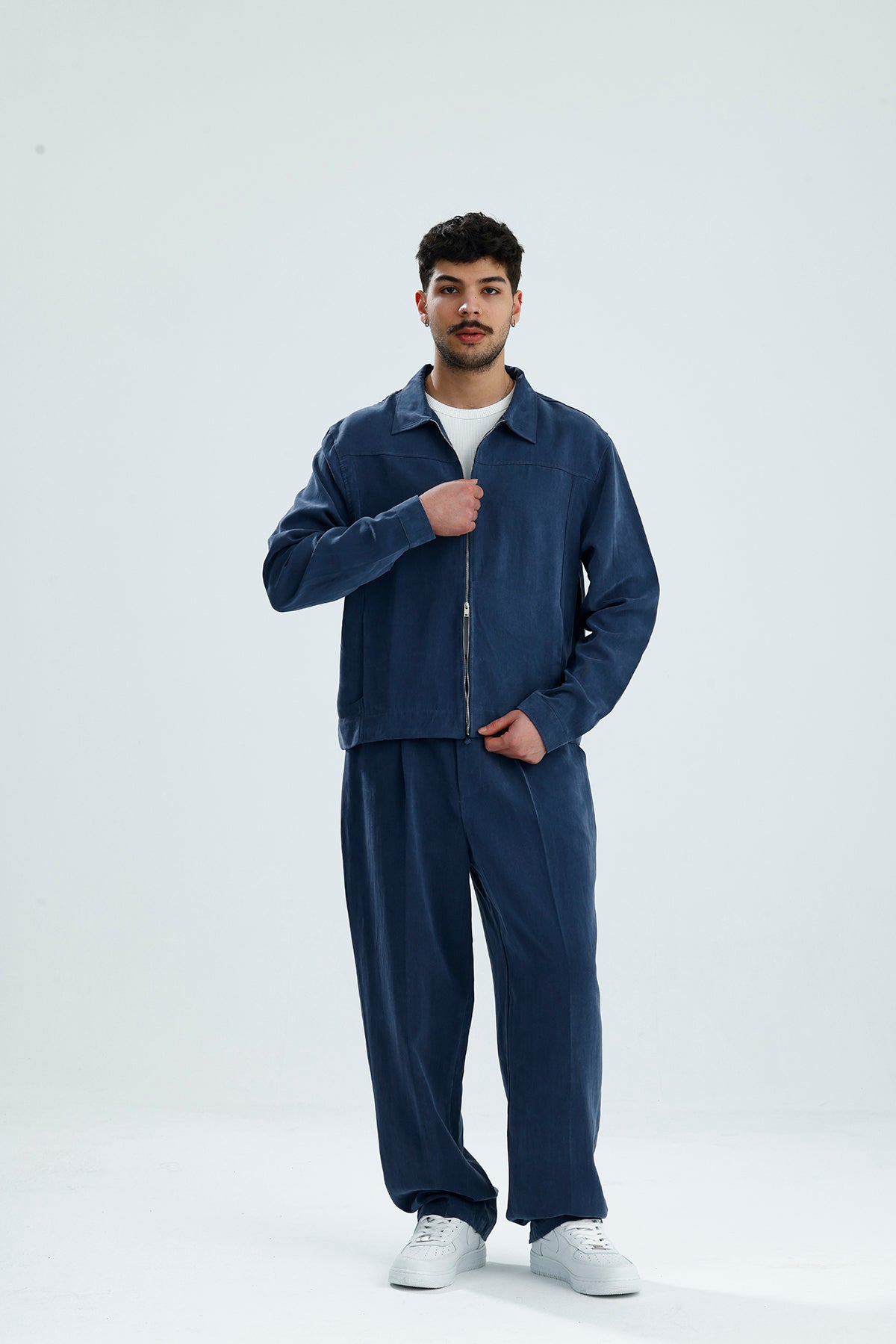 Mevsimlik Çift Fermuarlı Premium Modal Kumaş Ceket