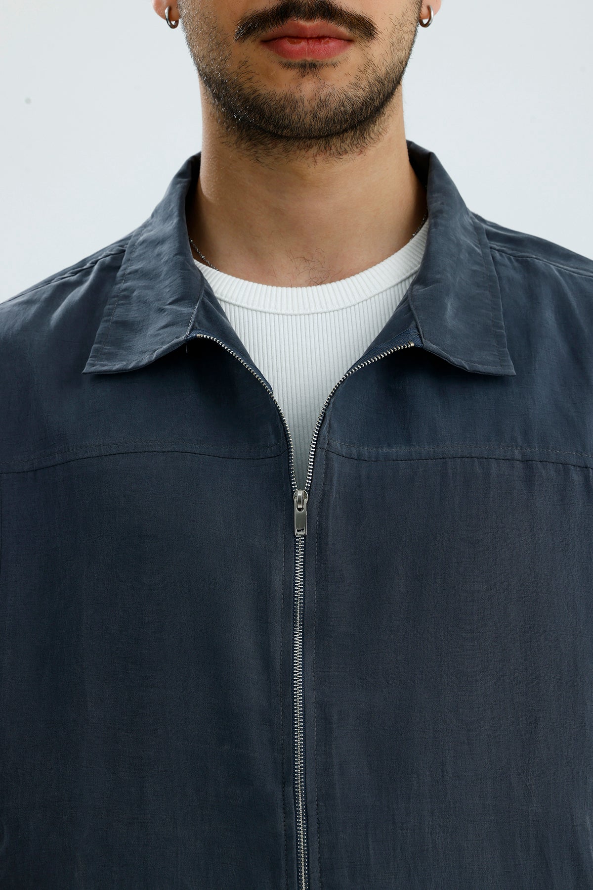 Mevsimlik Çift Fermuarlı Premium Modal Kumaş Ceket