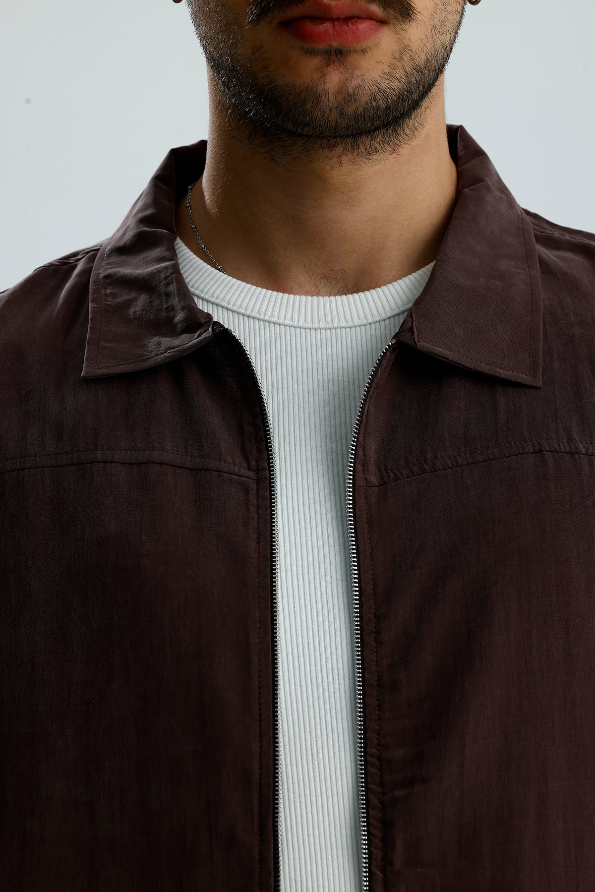 Mevsimlik Çift Fermuarlı Premium Modal Kumaş Ceket