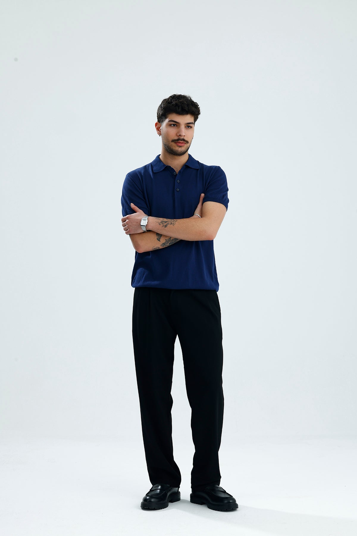 Relaxed Muscle Fit Polo Yaka Kısa Kollu Triko