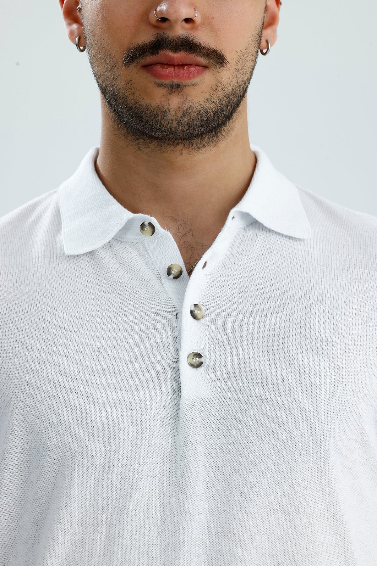 Relaxed Muscle Fit Polo Yaka Kısa Kollu Triko