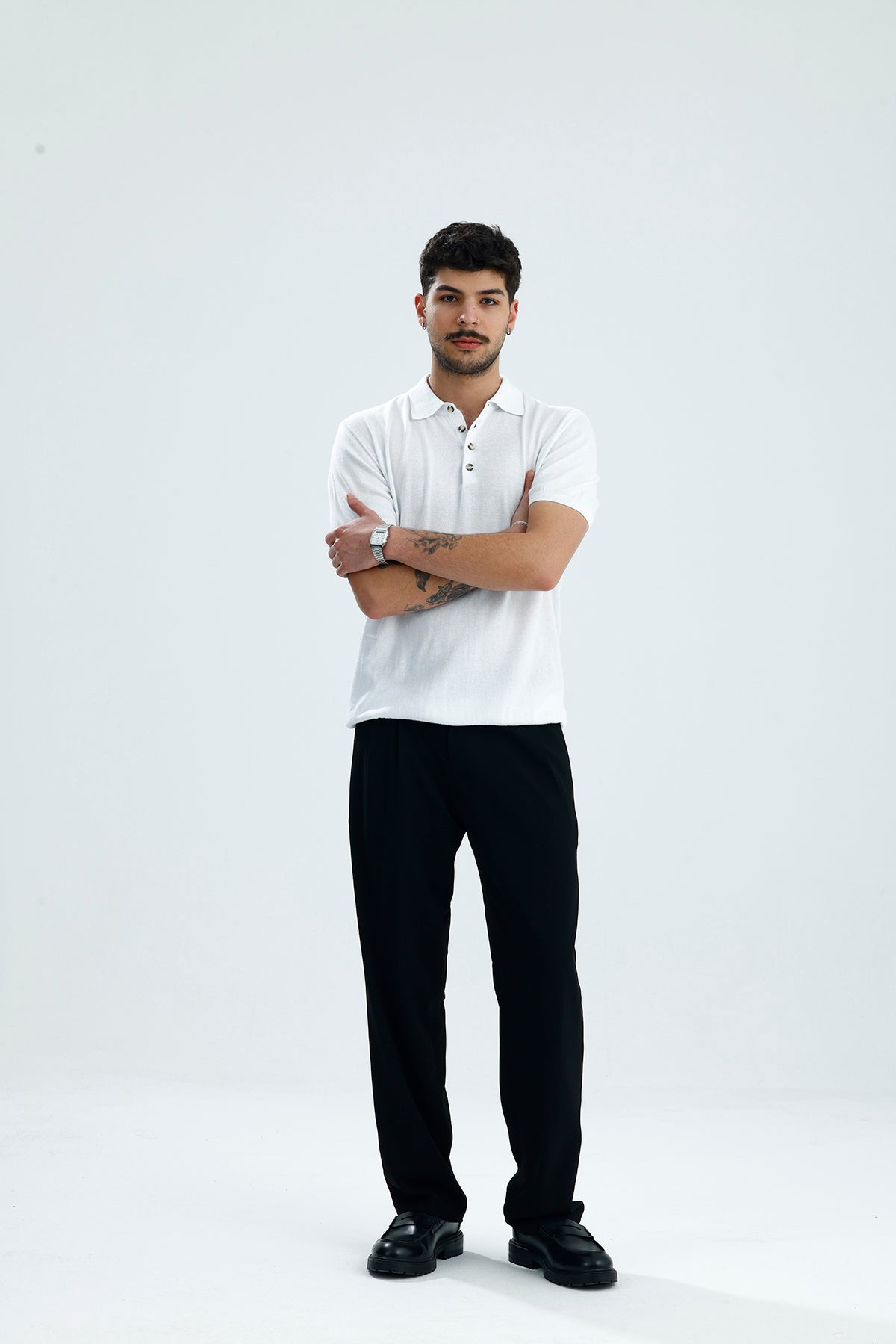 Relaxed Muscle Fit Polo Yaka Kısa Kollu Triko