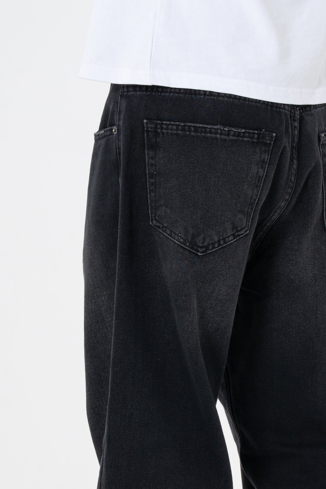 Bağcıklı Yıkama Detay Premium Baggy Kot Pantolon