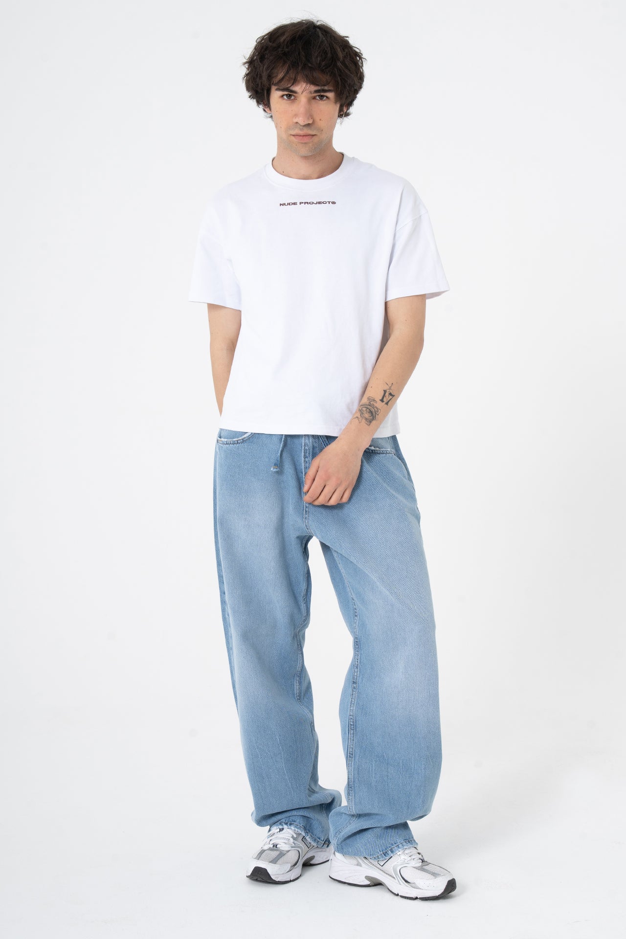 Bağcıklı Yıkama Detay Premium Baggy Kot Pantolon