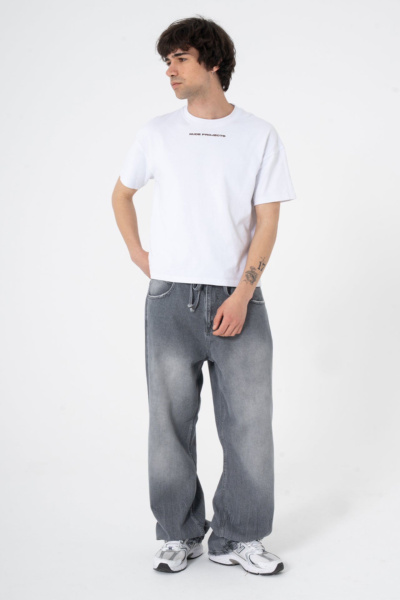 Bağcıklı Yıkama Detay Premium Baggy Kot Pantolon