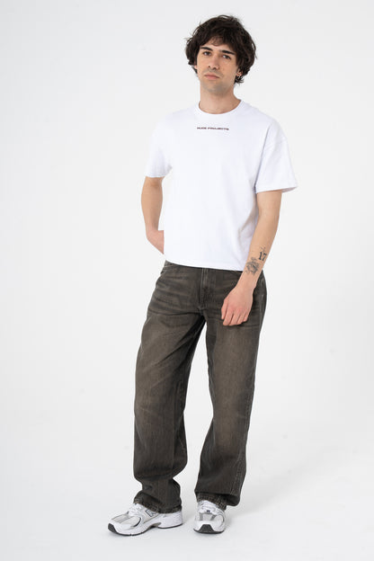 ATE Dikiş Detaylı Kahve Baggy Jean