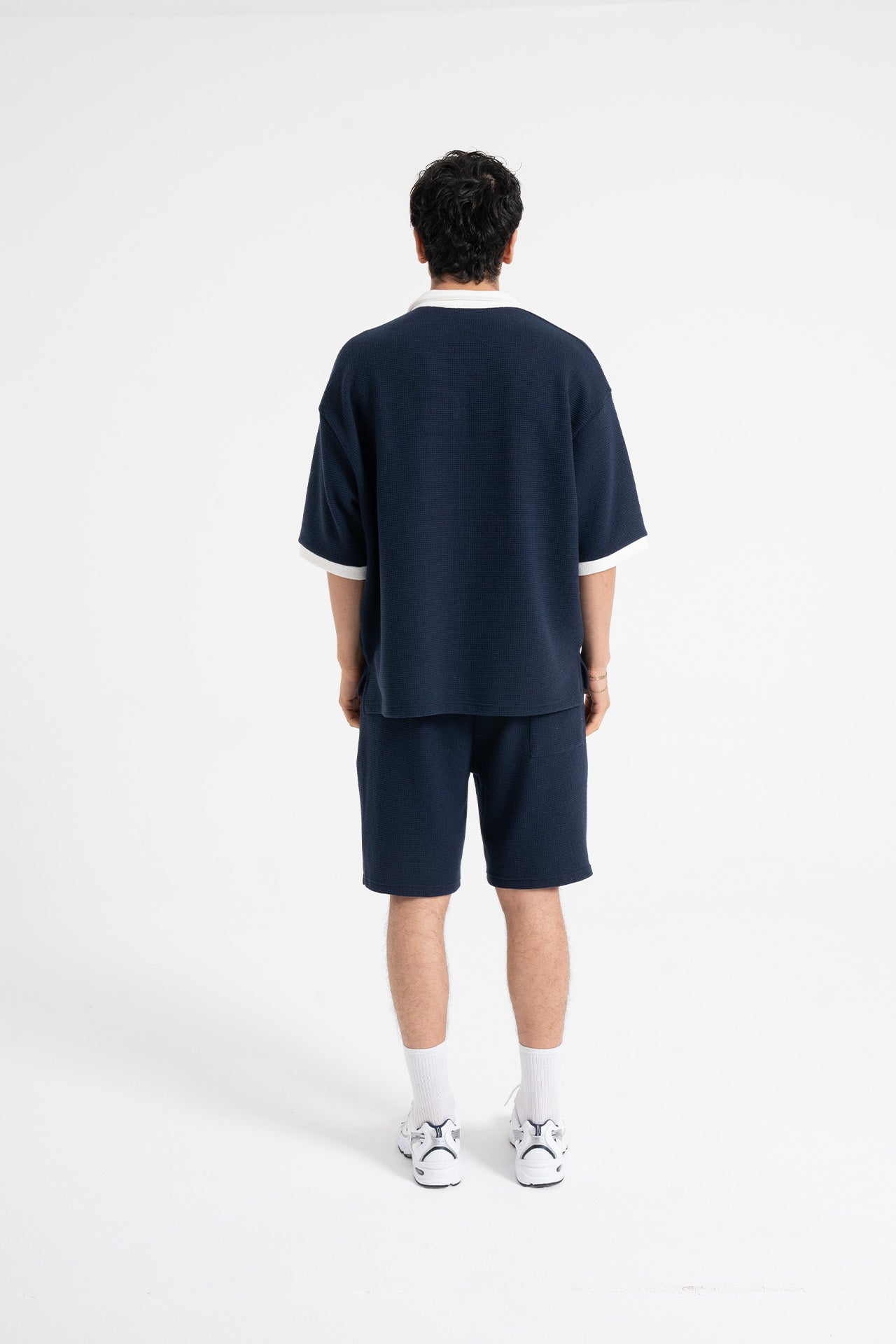 Gofre Detay Polo Yaka Tişört-Şort Premium Takım