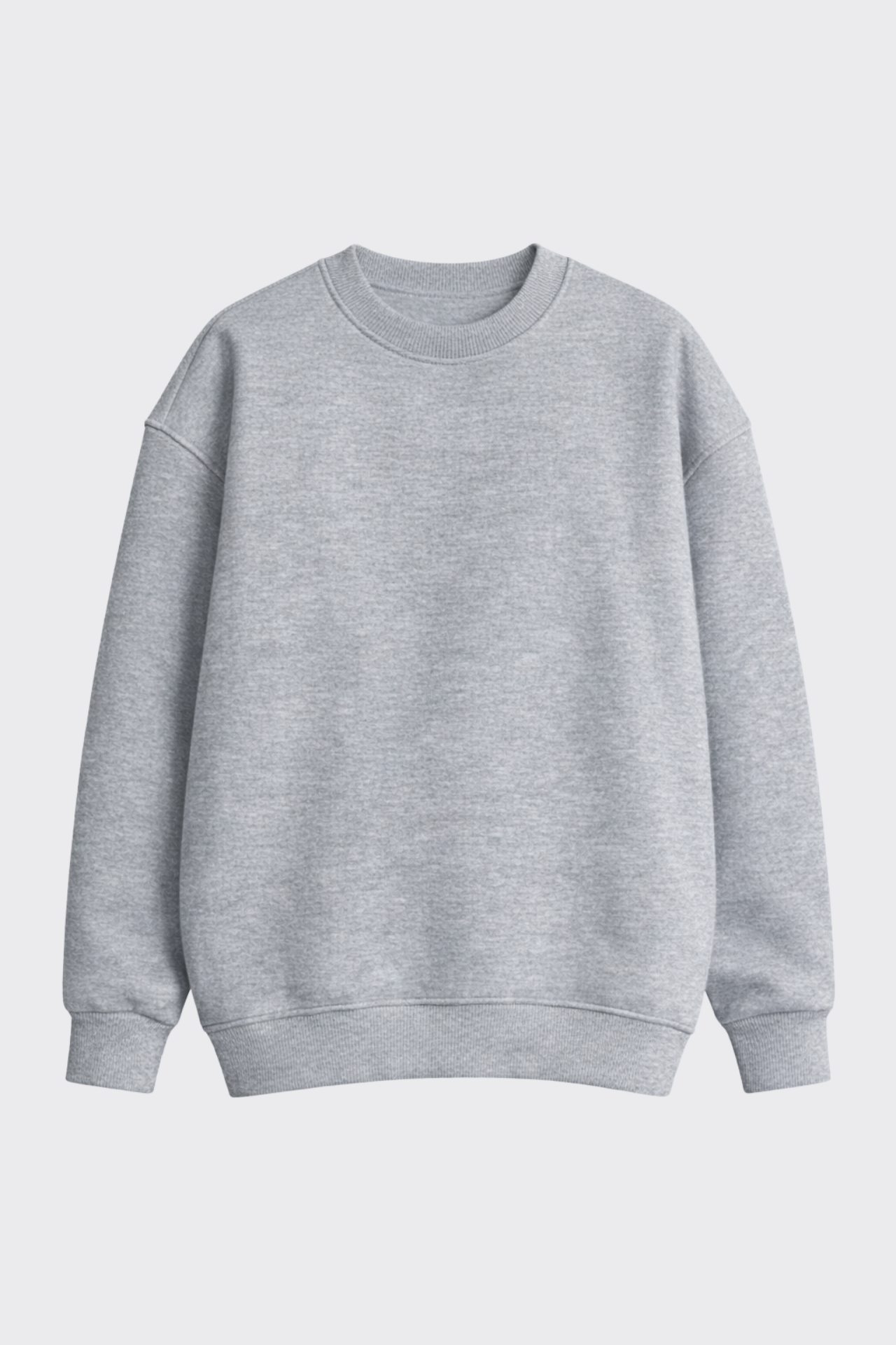 Basic Bisiklet Yaka Oversize Sweatshirt