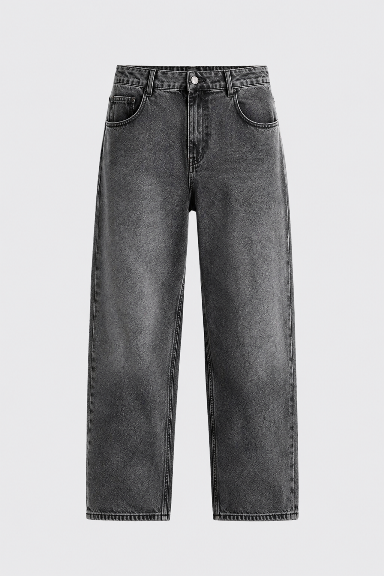 Relaxed Fit Koyu Gri Kot Pantolon