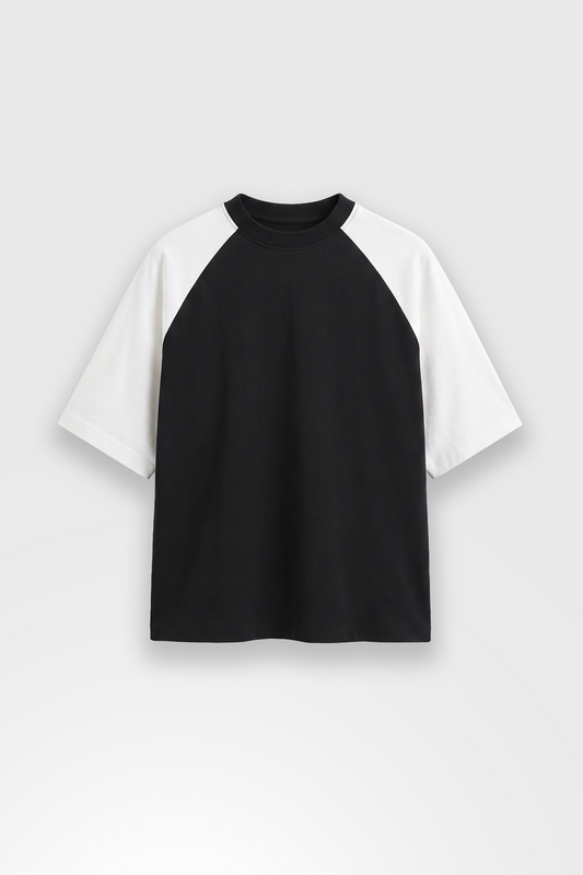 Reglan Kol Blok Renkli Oversize Tişört