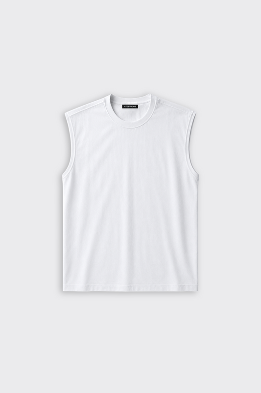 Basic Sıfır Kollu Oversize Tişört Atlet