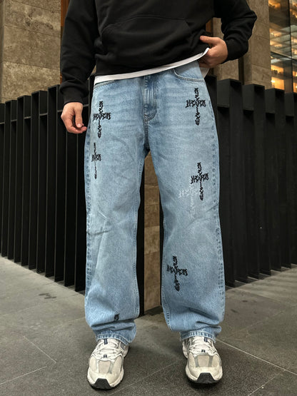 Ate Studios Nakış Detay Premium Baggy Jean