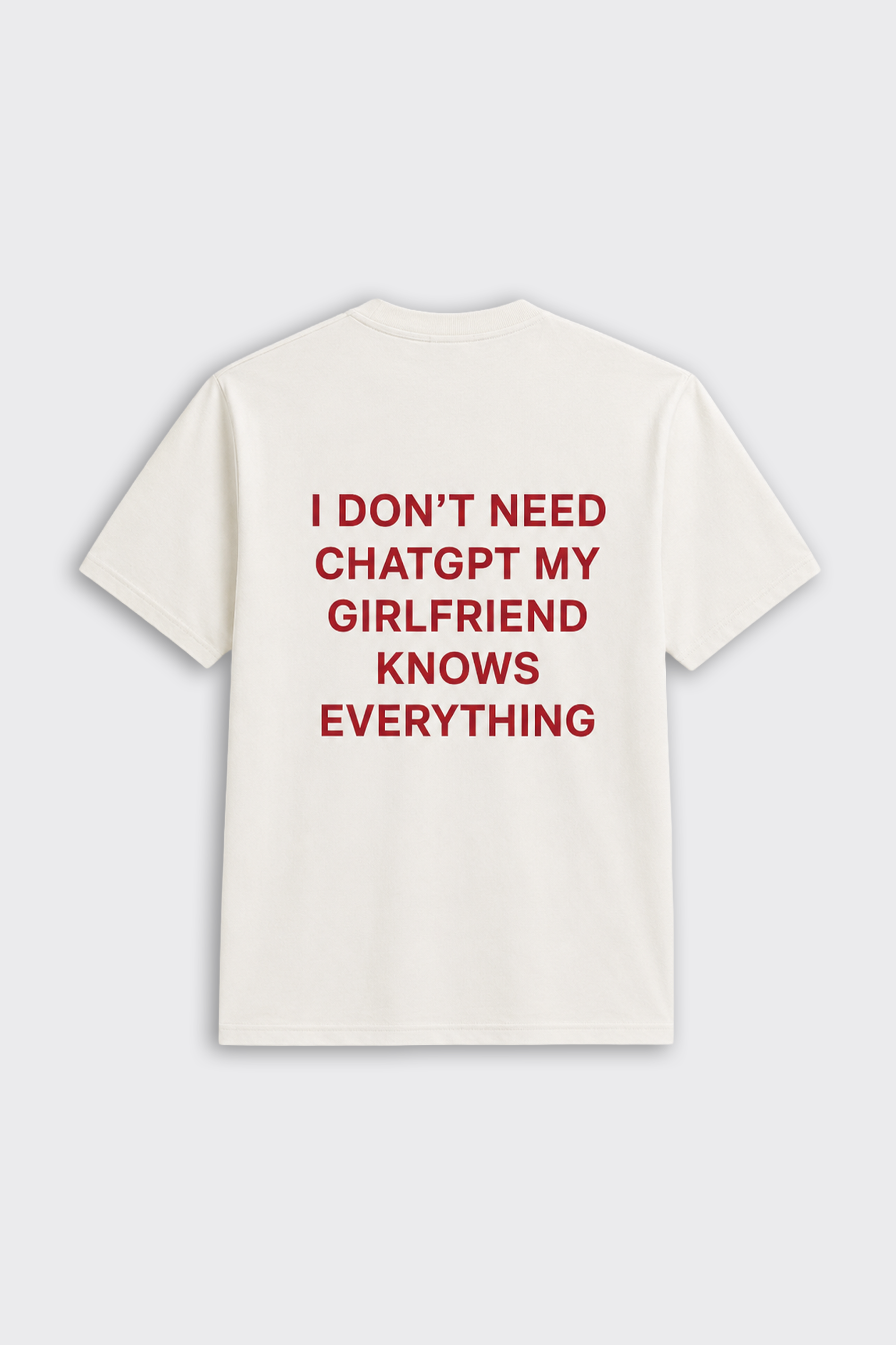 "MY GIRLFRIEND KNOWS EVERYTHING" Oversize Tişört