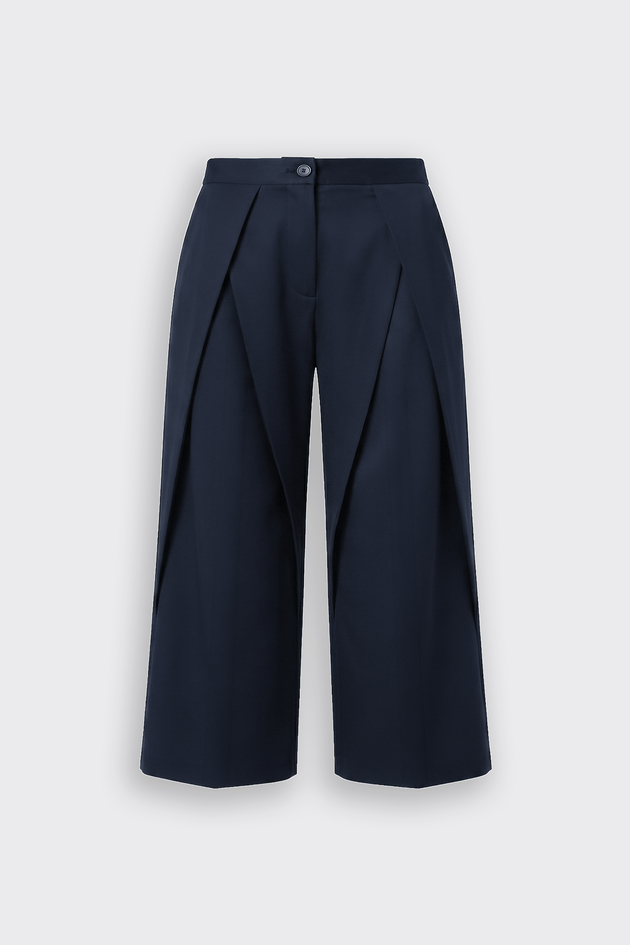 Double Çapraz Pile Relaxed Fit Kumaş Pantolon
