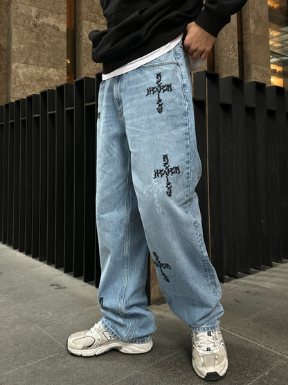Ate Studios Nakış Detay Premium Baggy Jean