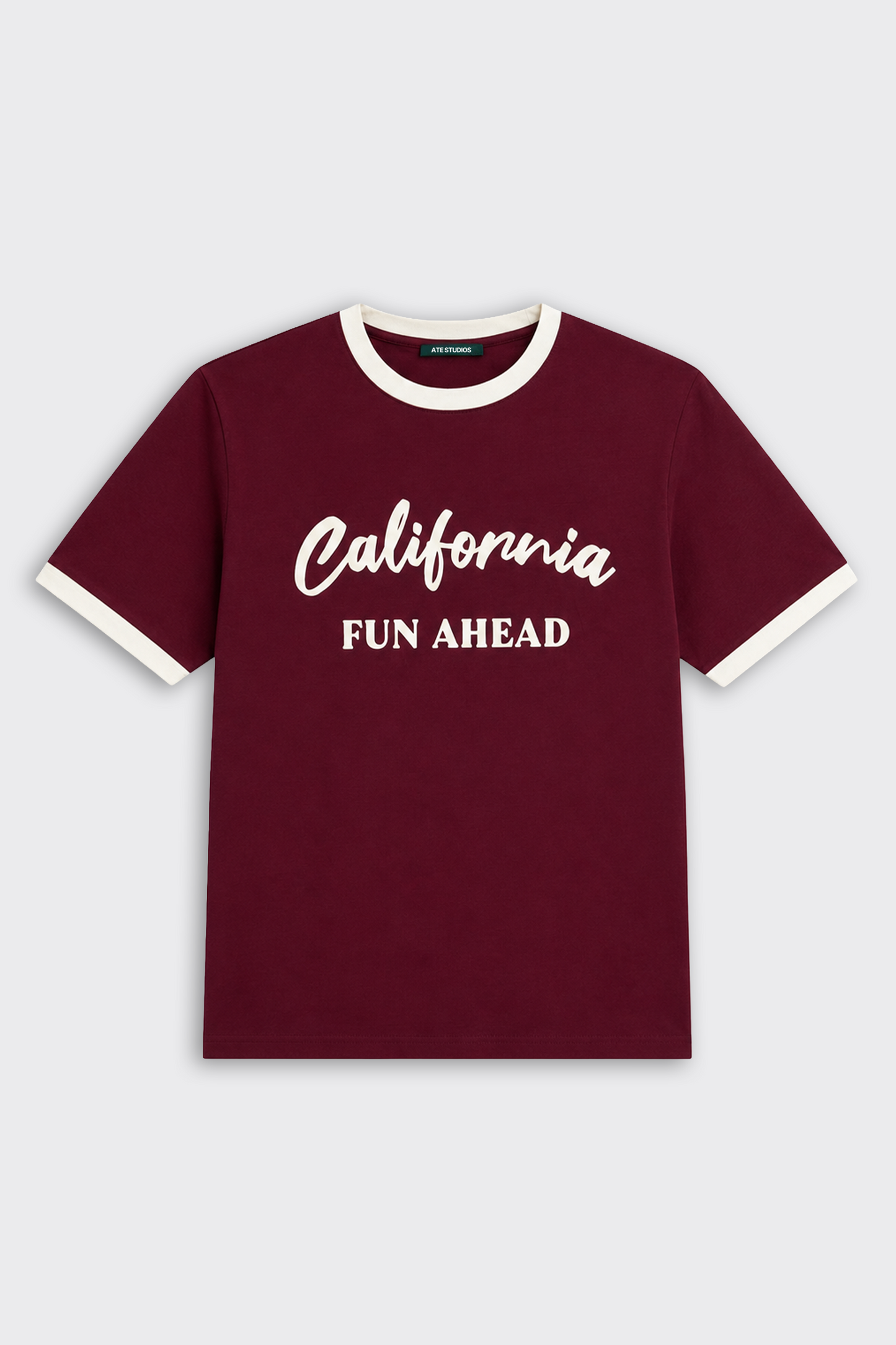 California Contrast Rib Oversize Tişört