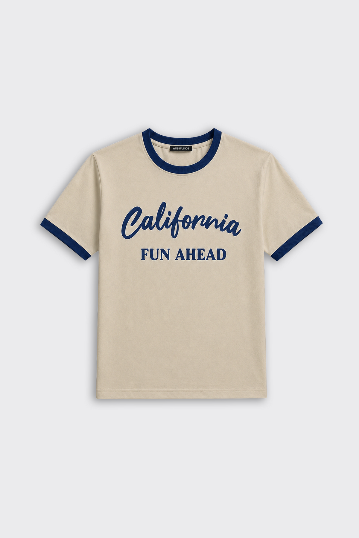 California Contrast Rib Oversize Tişört
