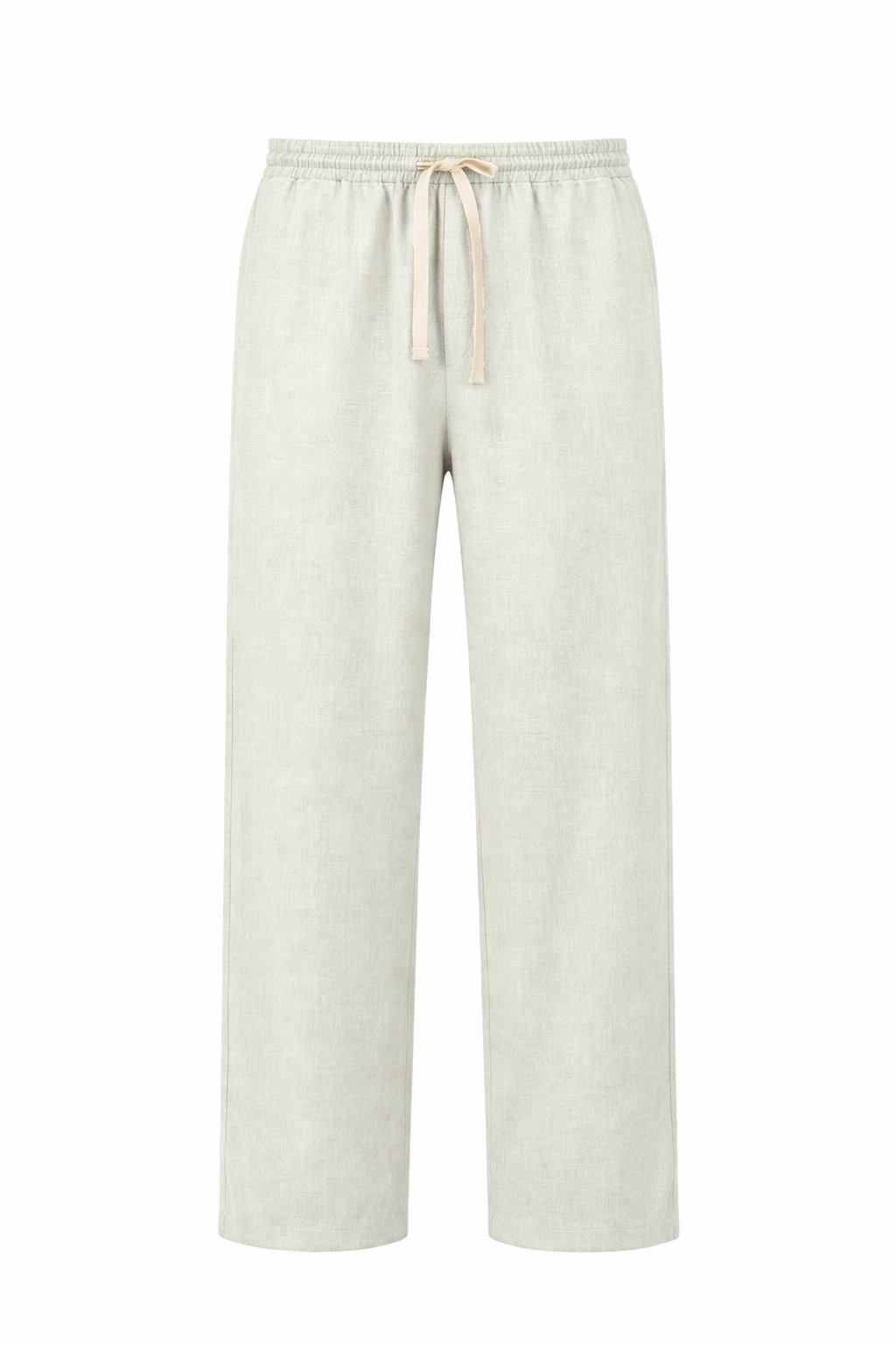 Beli Lastikli Baggy Kalıp Keten Pantolon