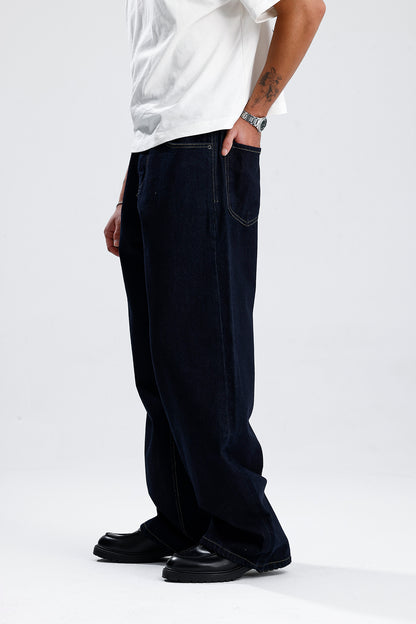 ATE Basic Lacivert Baggy Kot Pantolon