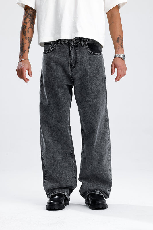 ATE Premium Gri Baggy Kot Pantolon