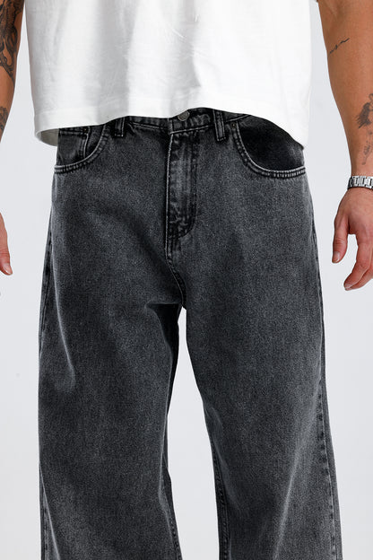 ATE Premium Gri Baggy Kot Pantolon